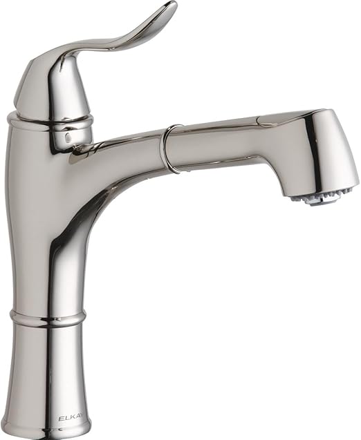 Elkay Lkec1041pn Explore Single Hole Kitchen Faucet With Pull Out