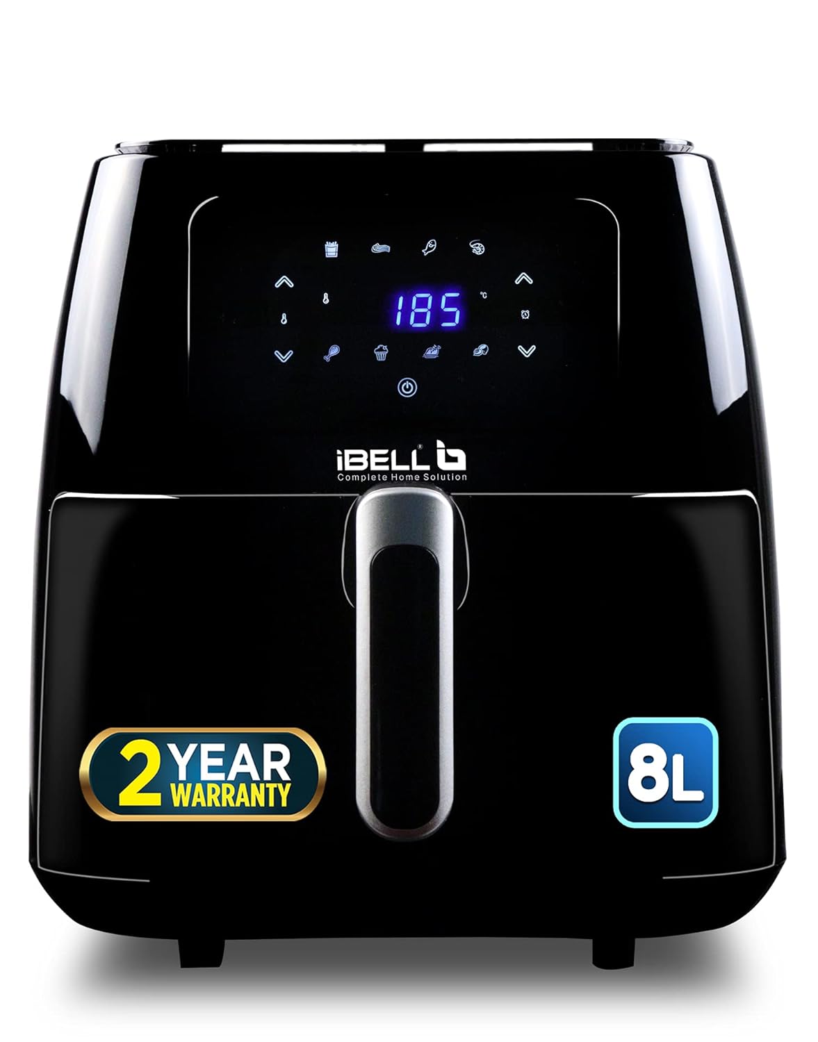 Buy iBELL AF80BJ 8 Litre 1700W Air Fryer with 8 Cooking Presets, Smart