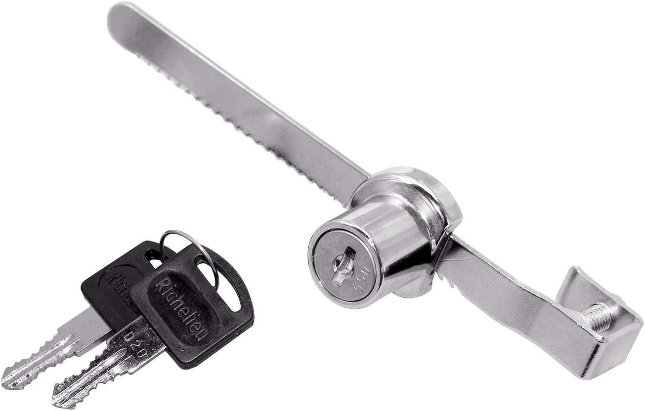 Richelieu Hardware BP140500140 Sliding Glass Door Lock, Bag, Chrome