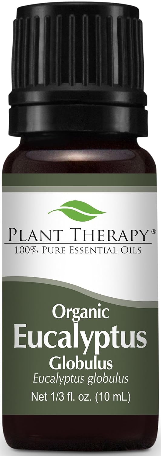 Plant Therapy Organic Eucalyptus Essential Oil. Therapeutic Grade. 10 mL (⅓ Ounce).