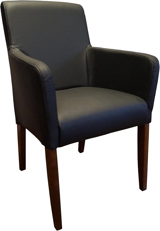 Quattro Meble Schwarz Echtleder Esszimmerstuhle Massivholz Stuhle David Arm Lederstuhle Sessel Mit Armlehnen Echt Leder Esszimmer Stuhl Amazon De Kuche Haushalt