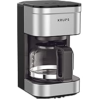 KRUPS Simply Brew Compact Filter Drip Coffee Maker, 5-Cup, Silver