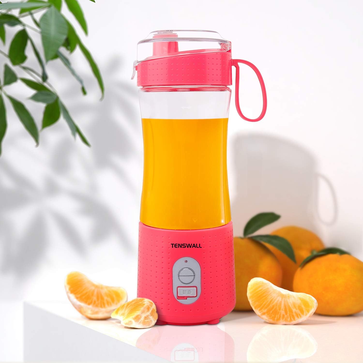 Portable Blender, Smoothie Blenders, Personal Size Blender USB Rechargeable Smoothies and Shakes Juicer Cup, 4000mAh Battery Strong Power Pink: Kitchen & Dining