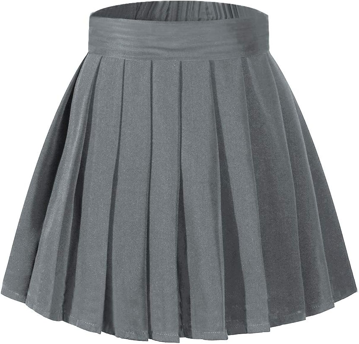 Beautifulfashionlife Women's High Waisted Pleated Mini Skirt A-line Shorts with Elastic Wide Waistband: Clothing