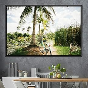 signwin Framed Canvas Wall Art Palm Tree Colorful...