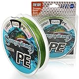 Sougayilang Braided Fishing Line 12-73LB Text Green 100% PE Superbraid Lines