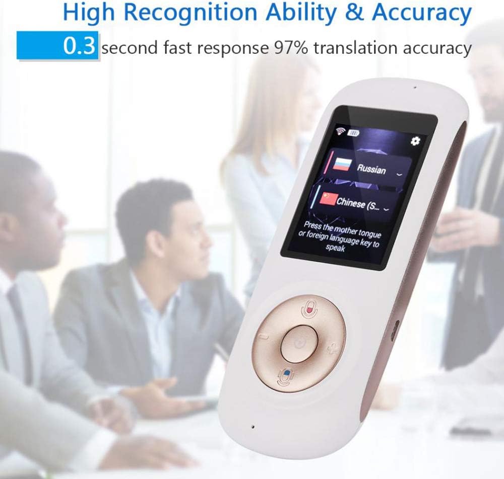 HAOw2019 52 Language Voice Translator Real-Time Language Translator Wifi Hotspot Intelligent Two-Way Translation, No Noise, Easy To Carry,A