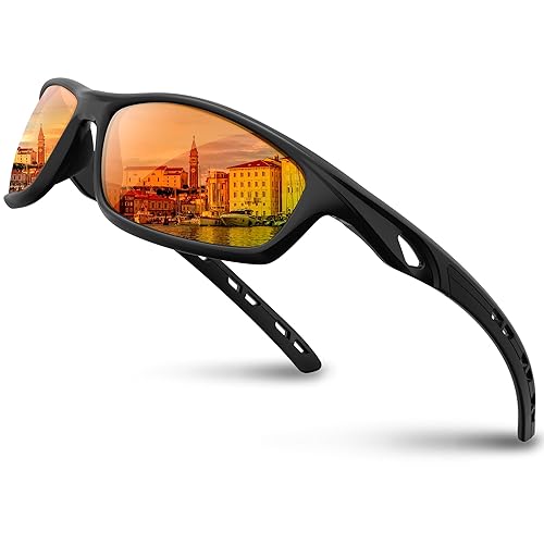 Polarized Sunglasses Orange Lens Sunglasses For Men RIVBOS