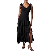 Lulus Arya Tiered Maxi Dress Floral Chiffon Maxi Dress with Tying Straps