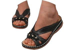 WAJCSHFS Sandals for Women 2024 Orthopedic Casual Wedge Platform Sandals Summer Dressy Lightweight Anti Slip Breathable Shoes