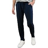 Cozy Earth Men’s Stretch-Knit Pajama Pants with Elastic Drawstring Waist & Side Pockets