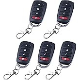 Aepiraza 5PCS 433.92MHz Gate Opener Remote, 4 Button Garage Door Opener Remote 433Mhz Electric Gate Garage Door Remote Control Duplicator Fob Opener for Electric Garage Door Car