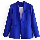 Blazers for Women Fashion Casual Open Front Cardigan Jacket Work Office Blazer One Button Blazer Jacket