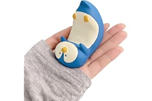 ELVRLA Creative Super Cute Sea Animals Dolphin Seal Penguin Phone Stand Phone Holder, Small Size Fashionable Lazy Use Handfree Cell Phone Desk Desktop Table PC Stand Desk Decoration -Blue Penguin
