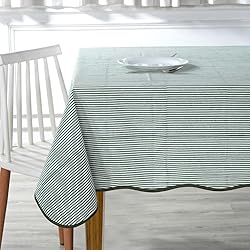 Ridhi Green Stripe Scallop 60x60 Inches Square
