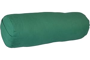 YogaAccessories Small Junior Sized Round Cotton Yoga Bolster