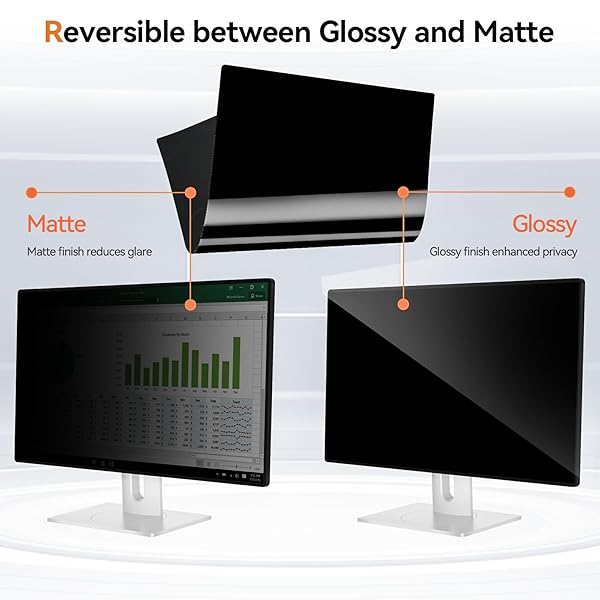 [2 PACK] 27 INCH COMPUTER PRIVACY SCREEN FOR 16:9 ASPECT RATIO WIDESCREEN MONITOR, EYE PROTECTION ANTI GLARE BLUE LIGHT COMPUTER MONITOR PRIVACY FILTER, REMOVABLE ANTI-SCRATCH 27IN PROTECTOR FILM