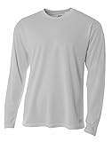 A4 Men's Birdseye Mesh Crew Long Sleeve