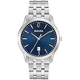Bulova Men's Classic Sutton 3-Hand Calendar Date Quartz Watch, 40mm