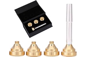 Brass Trumpet Mouthpiece Set with 1 1/2C 3C 5C 7C Gold Plated Mouth Pieces Kit Hunting Equipment Hunting Equipment Hunting Eq
