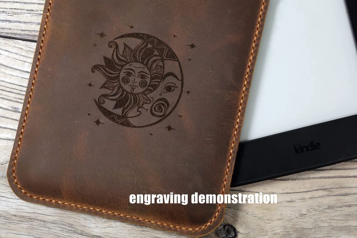 Personalized leather sleeve pouch for Kobo Sage Forma Clara HD, vintage leather kobo Nia Libra case X06-L05KBSV