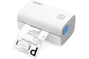 Jiose Thermal Label Printer - 4x6 Label Printer for Small Business Shipping Packages - One-Click Printing on Windows Mac Chrome Systems, Support USPS Shopify Ebay etc (Gray)