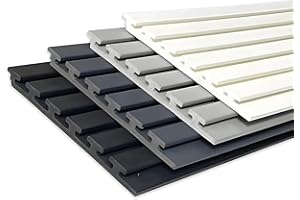 EIRUAW Slat Wall Panel 24"×9" Black | Slat wall paneling garage wall organizer: Small slatwall panel for garage wall storage systems, PVC slate wall panels for Home Rack Storage (Small-sized, 24"×9")