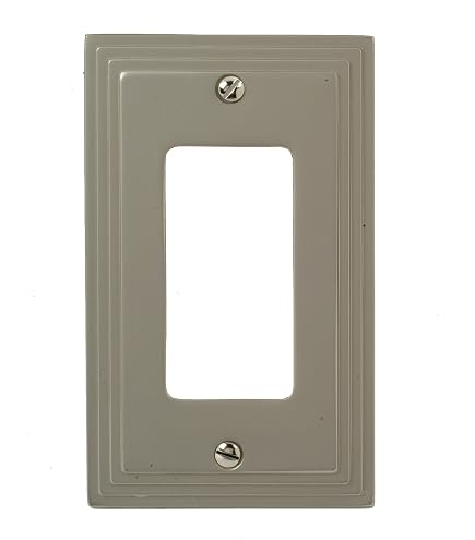 thumbnail image 2 of Hampton Bay Satin Nickel GFCI Decorator Rocker Wall Switch Plate - Tiered Step Design 2 of 6