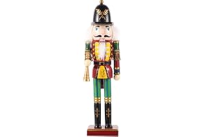 SurpriseSeptember Christmas Nutcracker Ornament,12 inch Traditional Painted Wooden Nutcracker Soldier Doll, Nutcracker Figures Holiday Party Tabletop Christmas Decorations(Bugler)