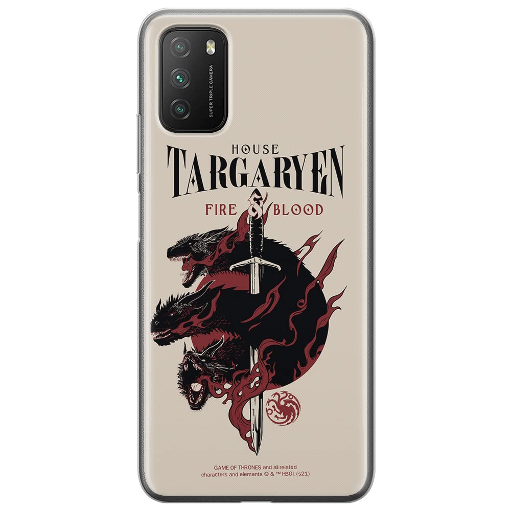 ERT GROUP mobile phone case for Xiaomi REDMI 9T/ POCO M3 original and officially Licensed Game of Thrones pattern 006 optimally adapted to the shape of the mobile phone, case made of TPU