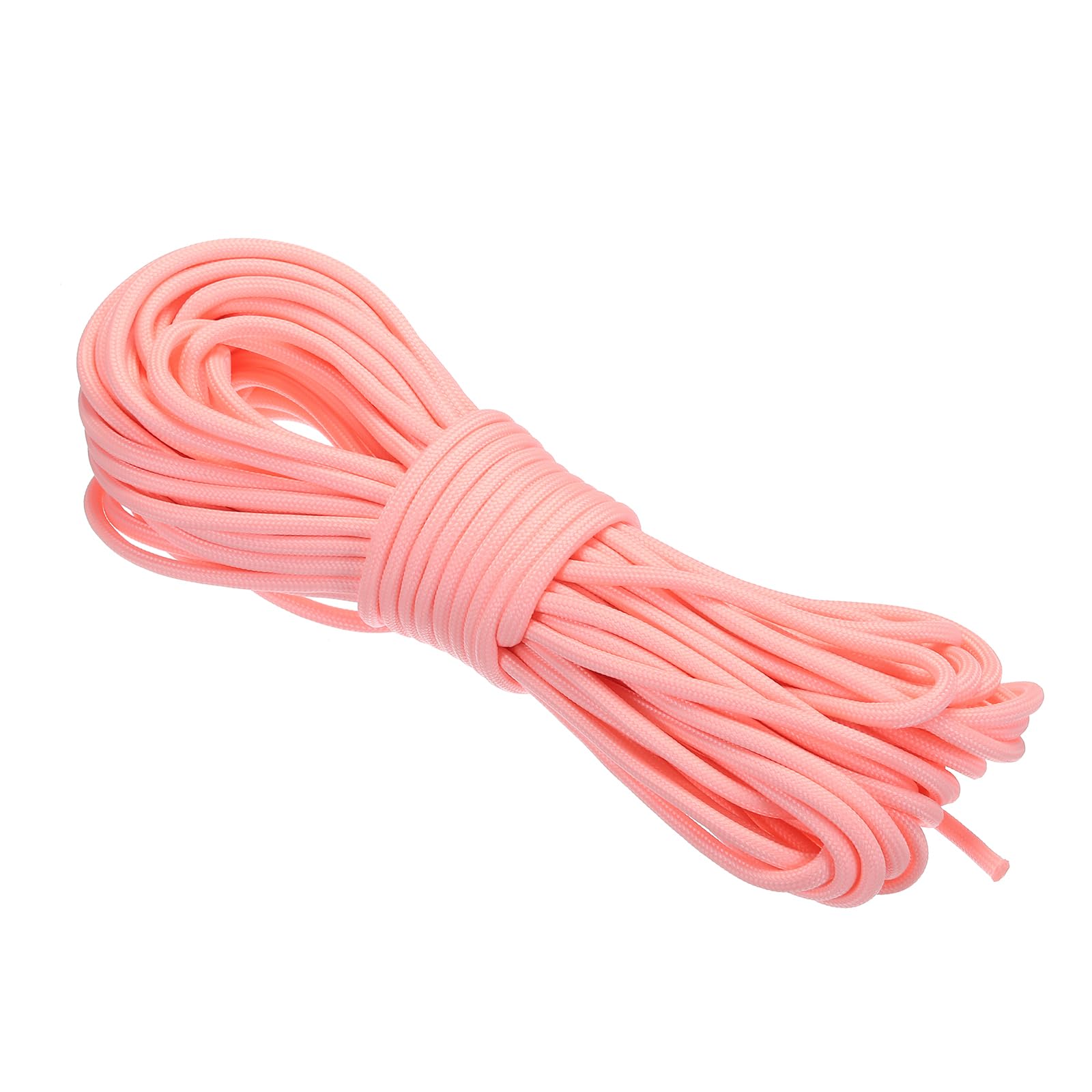 PATIKIL 50 Feet Glow in the Dark Paracord, 4mm Camping Paracord Rope 9-Strand Type 550lb Nano Cord Paracord for Camping Tent Tarp Hiking, Pink