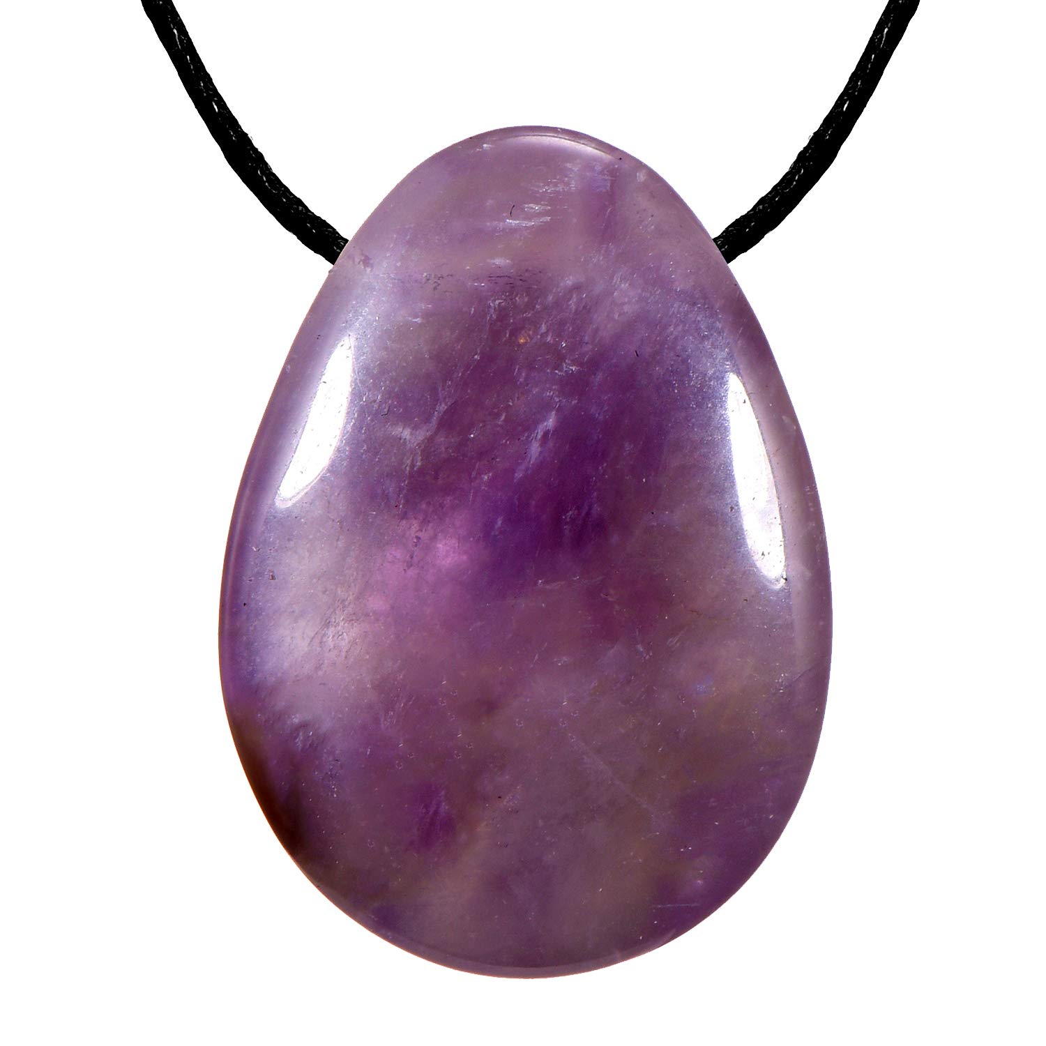 Morella Women's Necklace 31.5 inch - 80 cm gem-Stone Drop Pendant Amethyst gem in a Velvet Bag