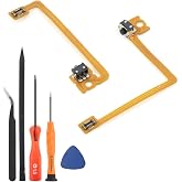 L/R Shoulder Button Flex Cable for Nintendo 3DS XL/LL Left Right Shoulder Button Ribbon Key Flex Cable Replacement Accessories Parts with Repair Tools