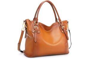 Kattee Leather Handbags Tote Shoulder Bag for Woman Satchel Designer Purse Top Handles Crossbody Bag Large Capacity