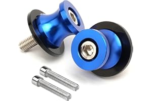 LQMY M6 Swingarm Spools, Motorcycle 6mm Sliders Stand Universal for FZ07 FZ09 FZ6 FZ8 MT03 MT07 MT09 MT10 /SP Tenere 700 XTZ1200 XSR700 XSR900 (Blue)