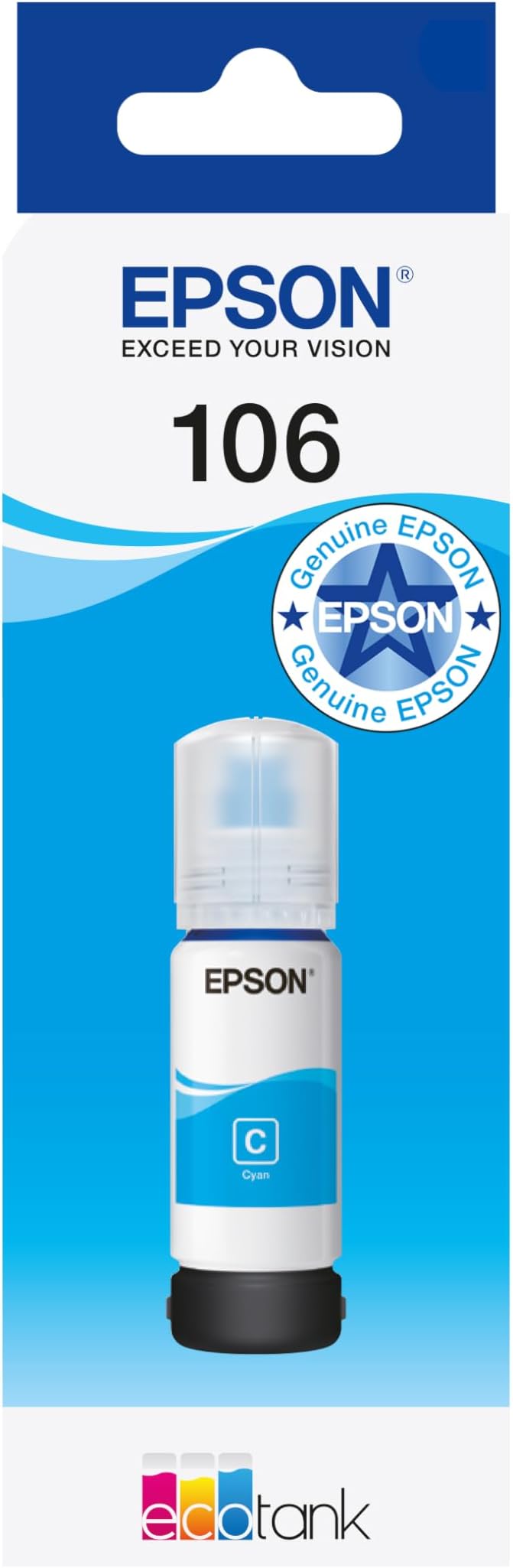 Epson EcoTank Cyan Ink Bottle High Yield 1900 Pages ET 7700 7750