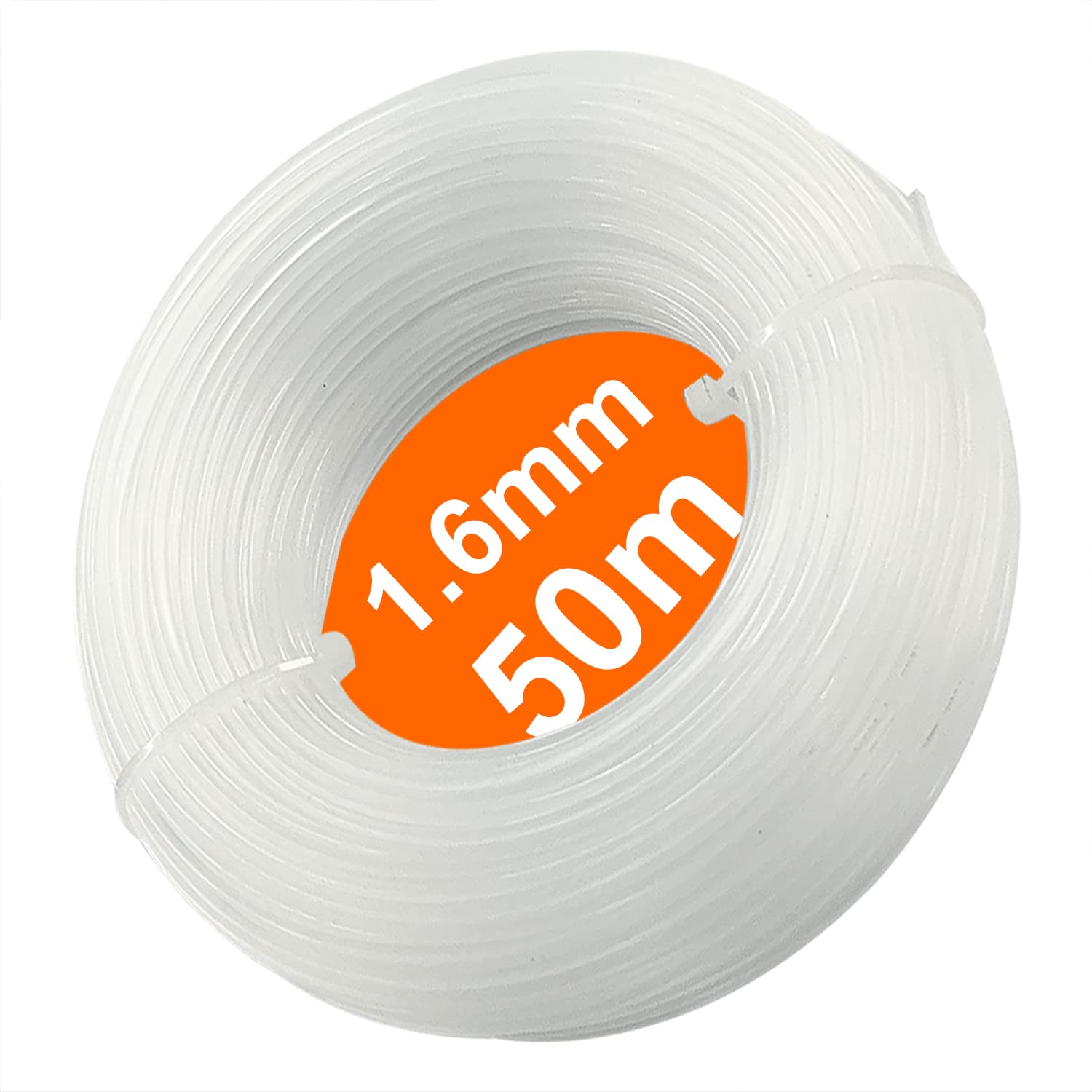 Zeqeey Round Nylon Grass Trimmer Line Cord Diameter 1.6mm 0.065 inch 50m 164ft Soft Strimmer String Rope Wire for Home Park Garden, 1 Pcs, White N16