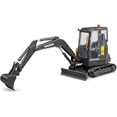 Bruder 02465 Volvo Compact Excavator ECR40 with Dozer Blade Height | 1:16 scale, driver's cab can be rotated 360&deg;, made in Germany, ages 3+