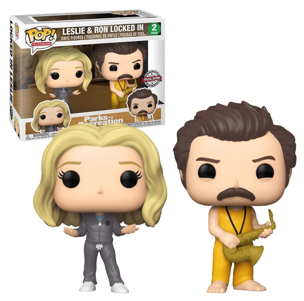 FUNKO POP! Television: Parks & Recreation - Leslie & Ron Locked In 2-Pack (Excl.) //56740