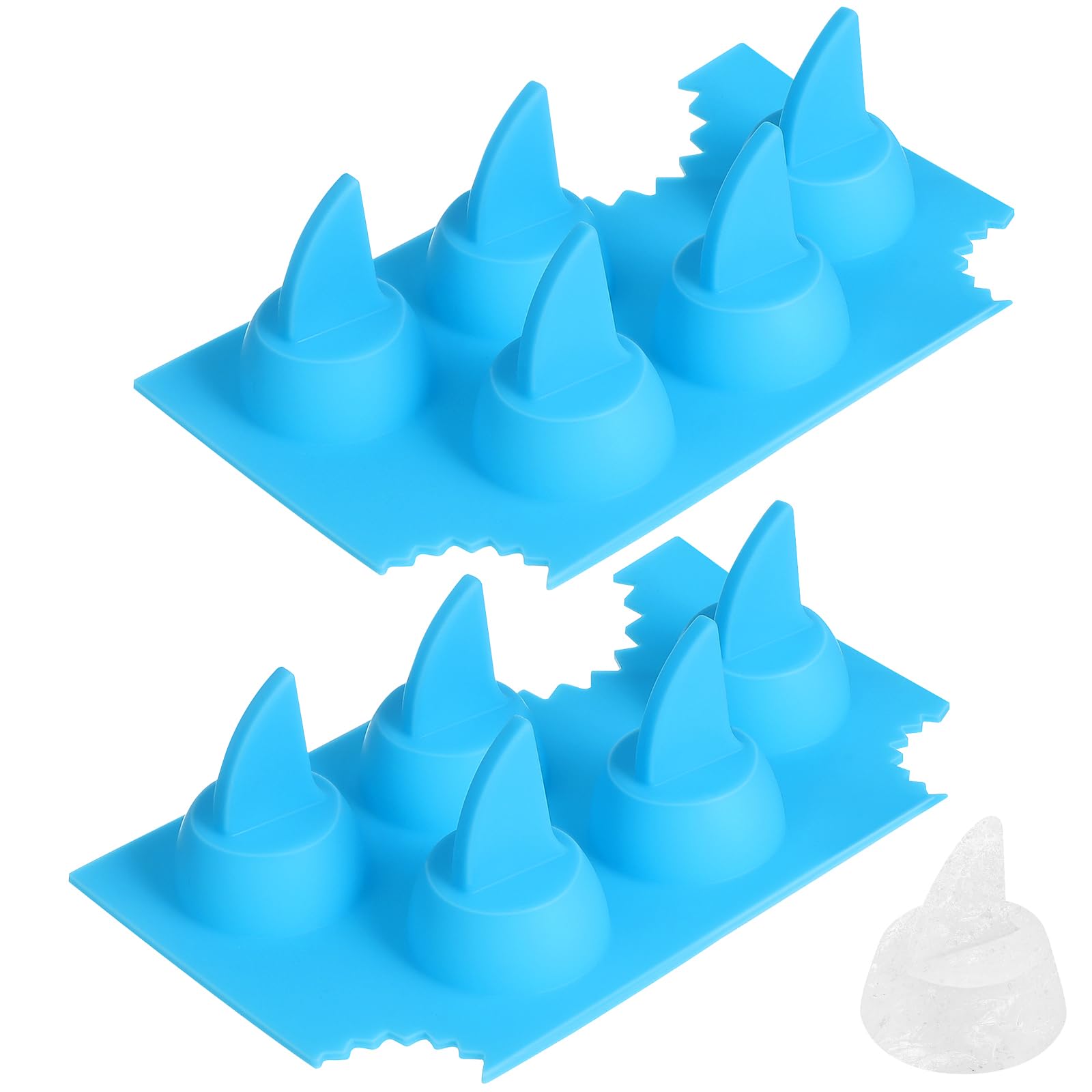 Garneck 2pcs Shark Fin Mold Pastry Mould Soap Maker Tray Ice Cube Trays Ice Cube Maker Dessert Tray Silicone Maker Cake Mold Shark Chocolate Mould Soap Mold Ice Cubes Cartoon