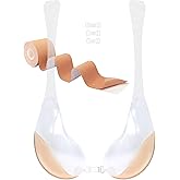 Sticky Bra Pushup Plus Size - Clear Strapless Bra Large Breast Adhesive Invisible Backless Bras for Dress Boob Lift Tape