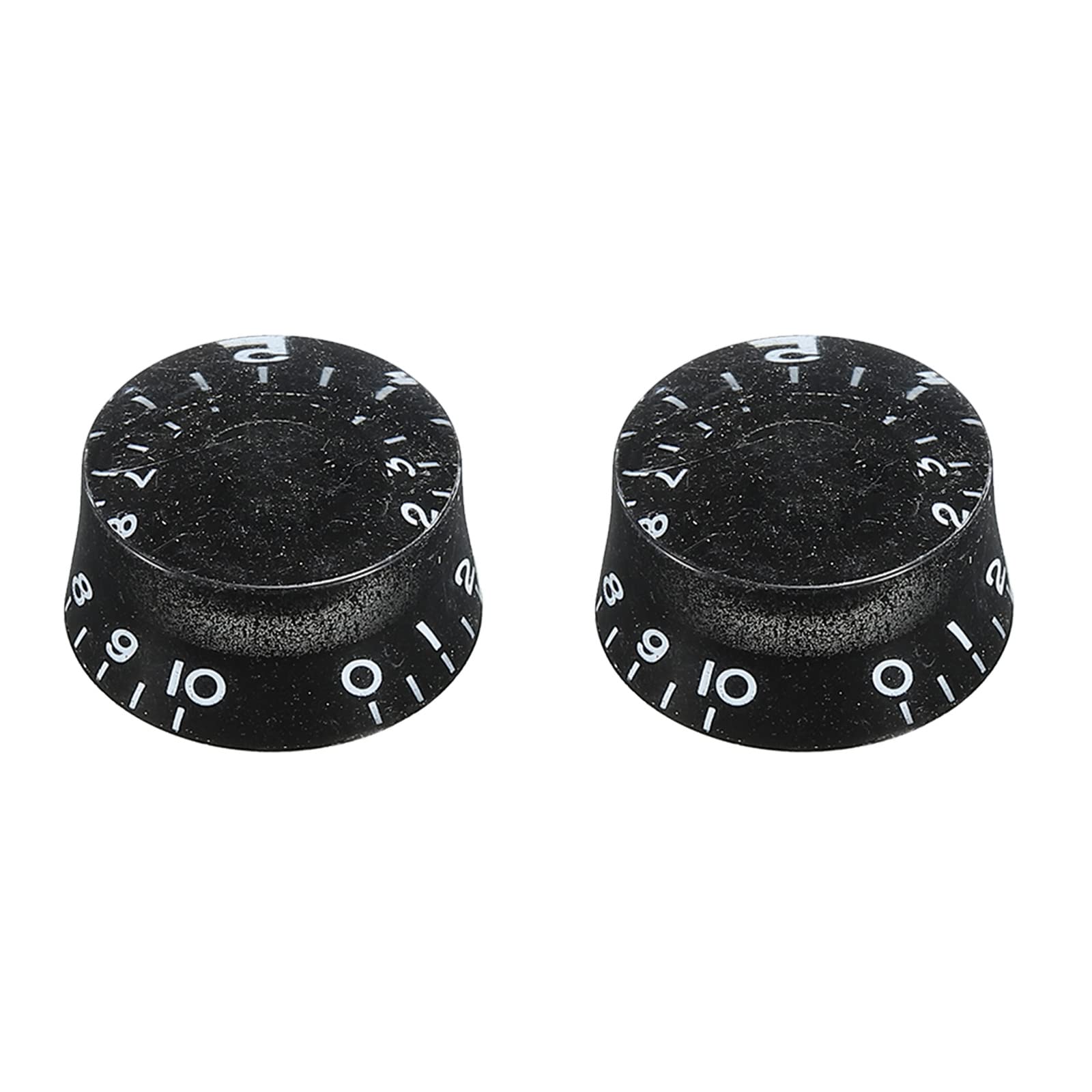 PATIKIL Electric Guitar Top Hat Knobs Speed Volume Tone Control Knobs 6mm/0.24" Black for LP Style Electric Guitar Bass Musical Instrument Parts Replacement Pack of 2