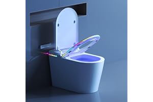 Erdoru Smart Toilet with Bidet Built-in,One Piece Toilet with Foam Shield,Auto Open/Close Lid,Heated Seat,Warm Water Sprayer & Dryer,Adjustable Night Light,Auto Flush