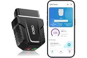 OBD2 Scanner Diagnostic Tool, Car Scanner for iOS & Android, Bluetooth 5.4 | Code Reader for Cars and Trucks, Scanner for Check Engine Codes, Live Data, Error Clearing and Performance Test Exclusive APP