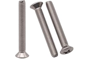 ROYCEMART #8-32 x 1-1/2 (50 pcs) Phillips Oval Head Machine Screws, 304 Stainless Steel 18-8, Raised Countersunk Fillister Head Screws for Cabinet Drawer Knob Pull Handle