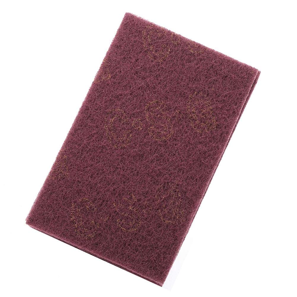 Abrasive Square Nylon Scouring Pads 5Pcs Scourer Scouring Pads Industrial Scourer Finishing Pads for Polishing Cleaning(red)