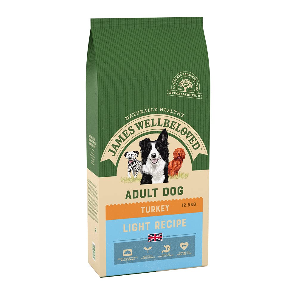 James Wellbeloved Light Adult Turkey and Rice 12.5 kg Bag, Hypoallergenic Dry Dog Food