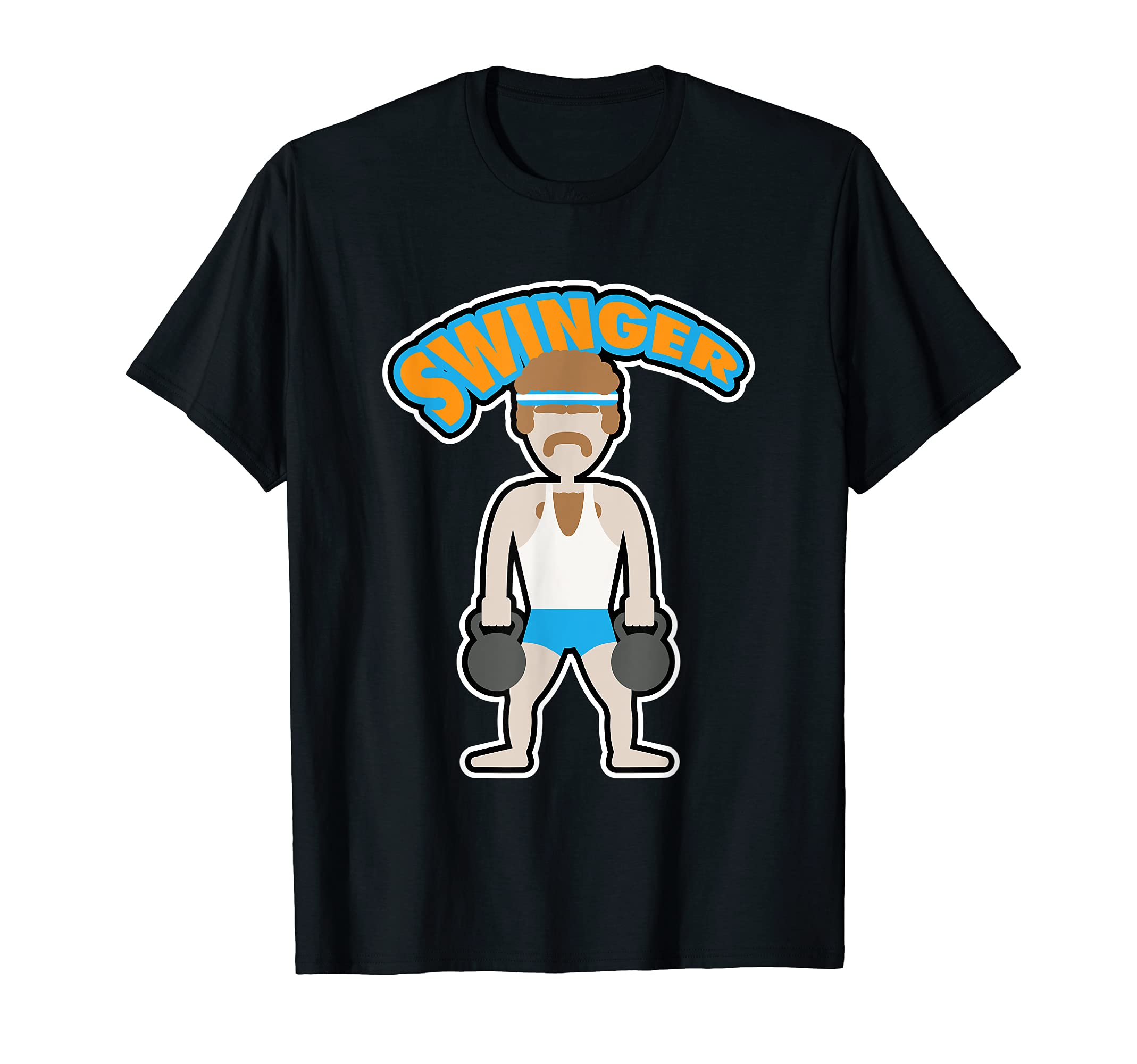 Kettlebell Swinger Strength Trainer Cartoon T-Shirt