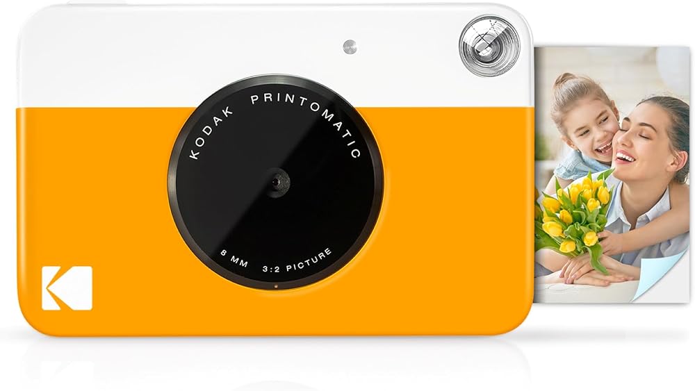 KODAK Printomatic Full-Color Instant Print Camera 5MP Yellow