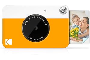 Kodak PRINTOMATIC Digital Instant Print Camera (Yellow), Full Color Prints On Zink 2x3 Sticky-Backed Photo Paper - Print Memo